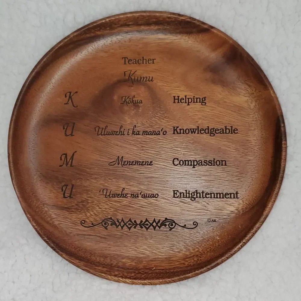 Kumu Teacher Wooden Tray Monkeypod